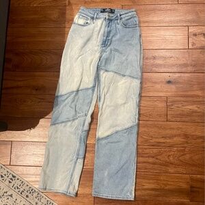 Hollister Color Blocked straight High Rise Jeans w24